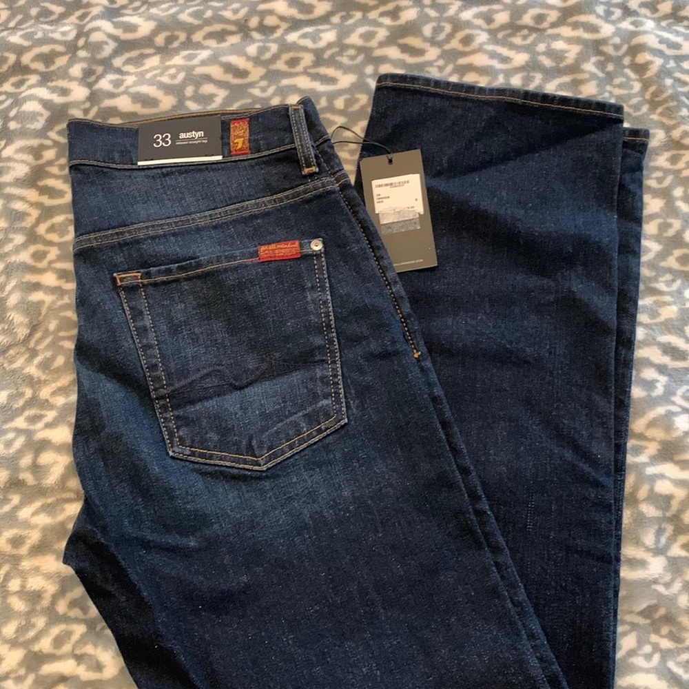 7 For All Mankind Austyn, NWT, size 33, relaxed straight leg, mens